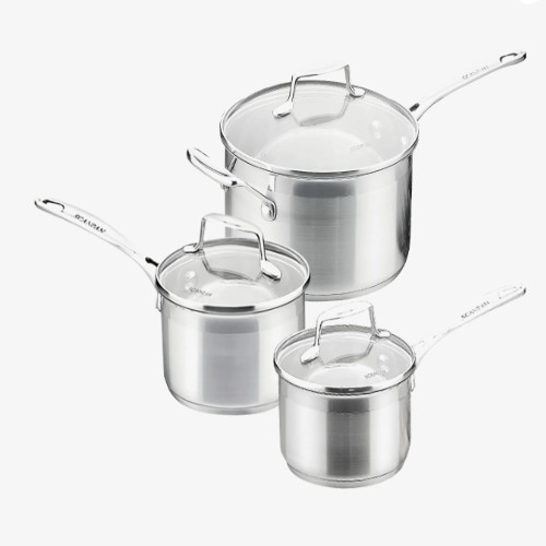 SCANPAN Impact 3pc Stainless Steel Saucepan Set
